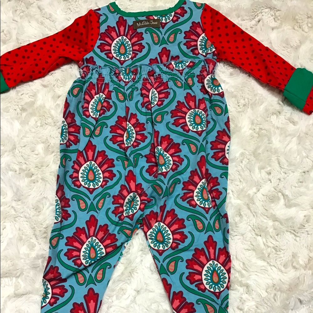 Matilda Jane Red and Blue Jumpsuit